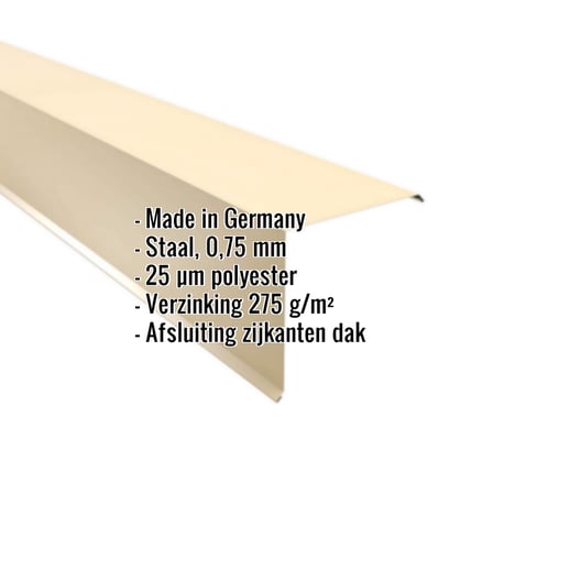 Windveer | 20 x 20 cm | Staal 0,75 mm | 25 µm Polyester | 1015 - Licht ivoorkleurig #2