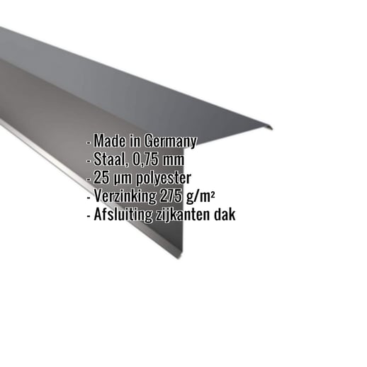 Windveer | 20 x 20 cm | Staal 0,75 mm | 25 µm Polyester | 7016 - Antracietgrijs #2