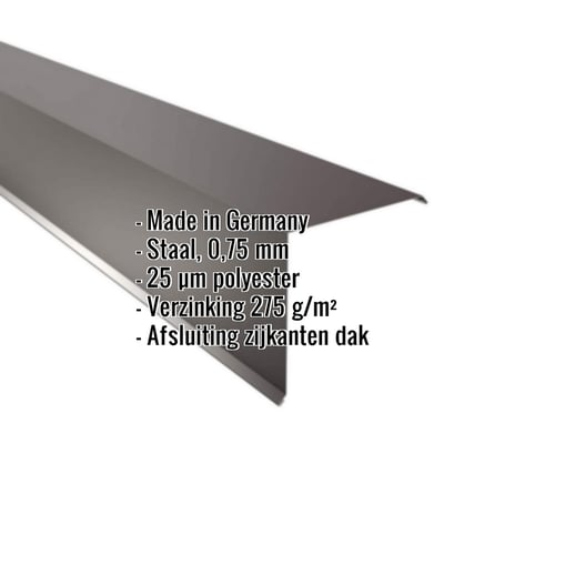 Windveer | 20 x 20 cm | Staal 0,75 mm | 25 µm Polyester | 8017 - Chocoladebruin #2