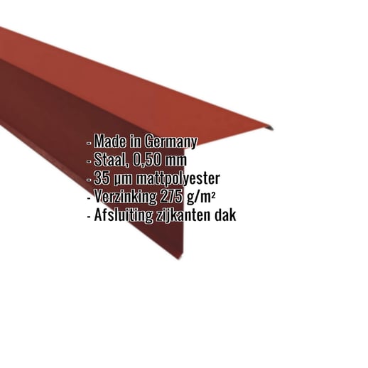 Windveer | 20 x 20 cm | Staal 0,50 mm | 35 µm Mattpolyester | 29 - Rood #2