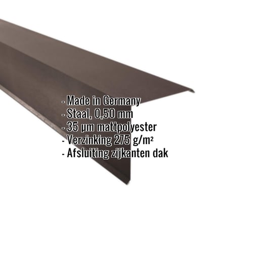 Windveer | 20 x 20 cm | Staal 0,50 mm | 35 µm Mattpolyester | 32 - Donkerbruin #2