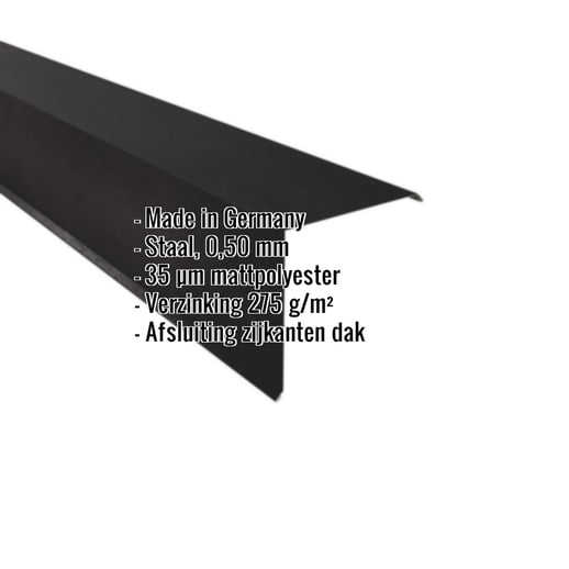 Windveer | 20 x 20 cm | Staal 0,50 mm | 35 µm Mattpolyester | 33 - Zwart #2