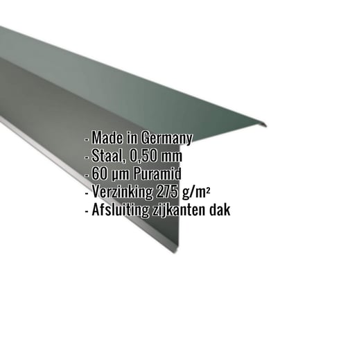 Windveer | 20 x 20 cm | Staal 0,50 mm | 60 µm Puramid | 6005 - Mosgroen #2