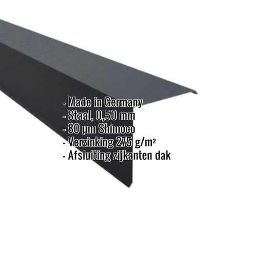 Windveer | 20 x 20 cm | Staal 0,50 mm | 80 µm Shimoco | 7016 - Antracietgrijs #2