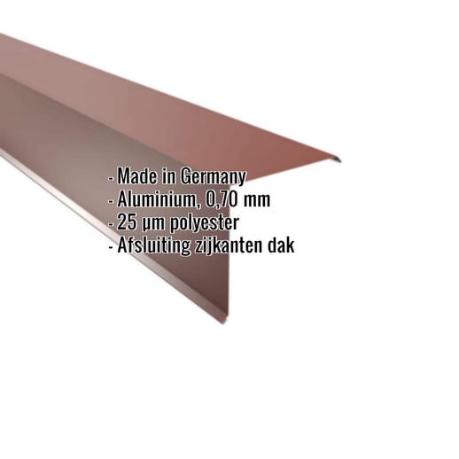 Windveer | 20 x 20 cm | Aluminium 0,70 mm | 25 µm Polyester | 8012 - Roodbruin #2