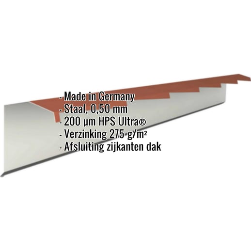 Windveer | 60 x 60 x 140 x 2120 mm | Staal 0,50 mm | 200 µm HPS | Terracotta | Links #2
