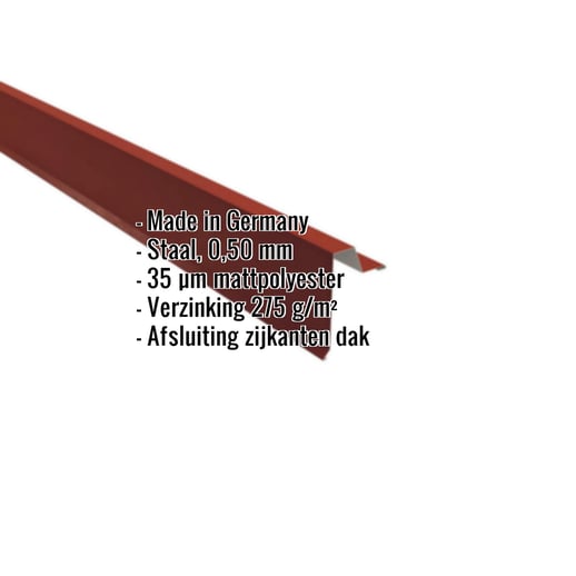 Windveer | Felsplaat 33/500 | Staal 0,50 mm | 35 µm Mattpolyester | 29 - Rood #2