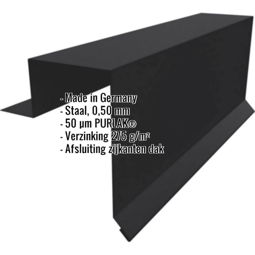 Windveer | Felsplaat PD-510-S | Staal 0,50 mm | 50 µm PURLAK® | 9005 - Gitzwart #2