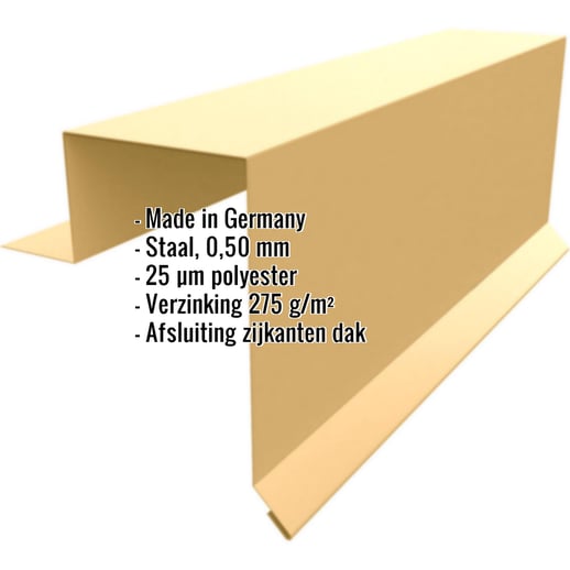 Windveer | Felsplaat PD-510-S | Staal 0,50 mm | 25 µm Polyester | 1002 - Zandgeel #2