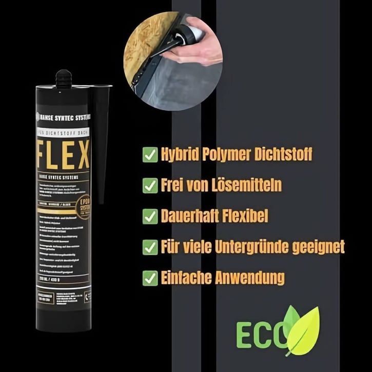 Afdichtingskit dak FLEX | Afdichtingskit voor dakafdichting | Grijs | Inhoud 290 ml #3