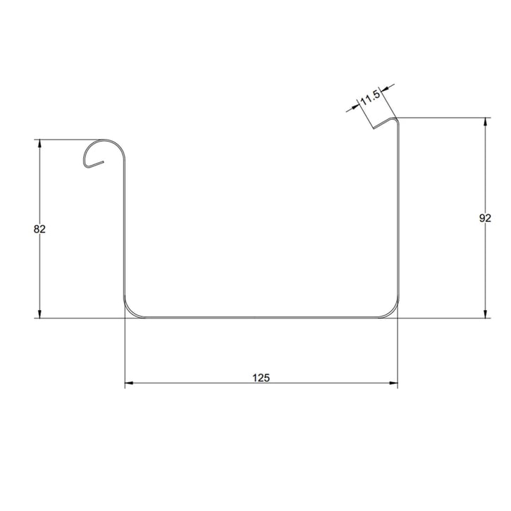 Bakgoot Staal | Ø 125 mm | 9005 - Gitzwart | Lengte = 4 m Bakgoot | Staal | Ø 125 mm | 9005 - Gitzwart | Lengte = 4 m #2