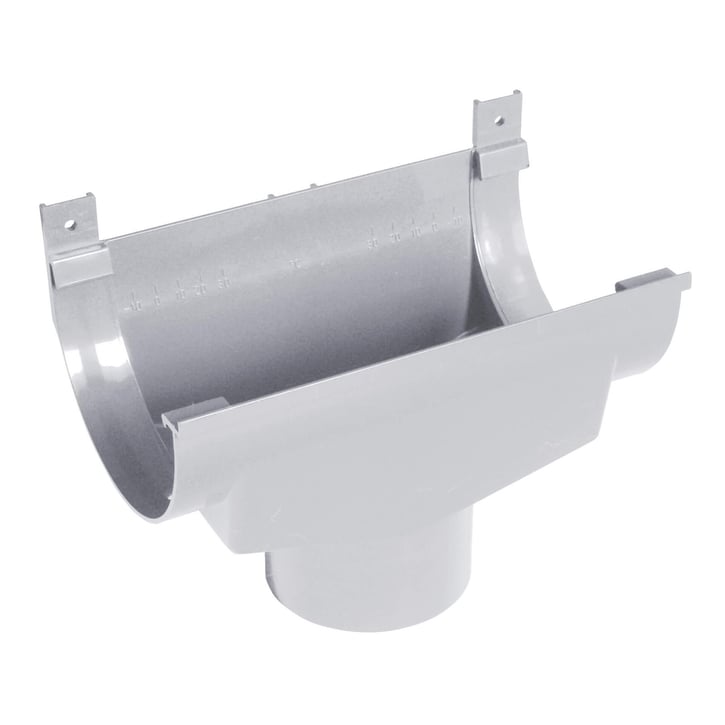 Kunststof dakgoot voordeelpakket 10,00 m | Ø 125/90 mm | Kleur grijs #7