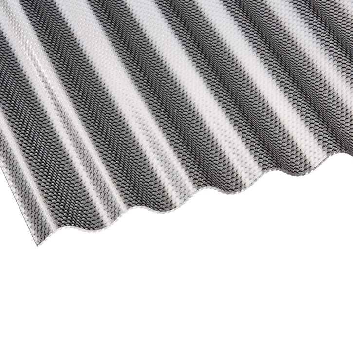 Acrylaat golfplaat | 76/18 | 3,00 mm | Grafiet | Honingraatstructuur | 2000 mm #1