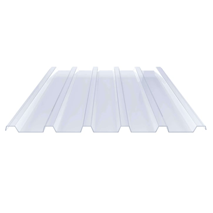 PVC damwandplaat | 183/40 | 1,50 mm | Helder, licht blauw getint | 2000 mm #1