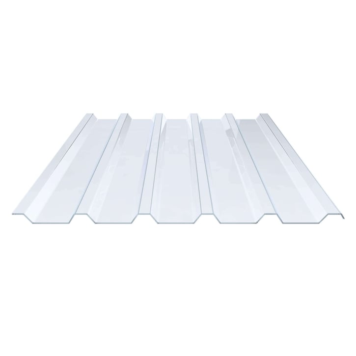 PVC damwandplaat | 207/35 | 1,50 mm | Helder, licht blauw getint | 2000 mm #1