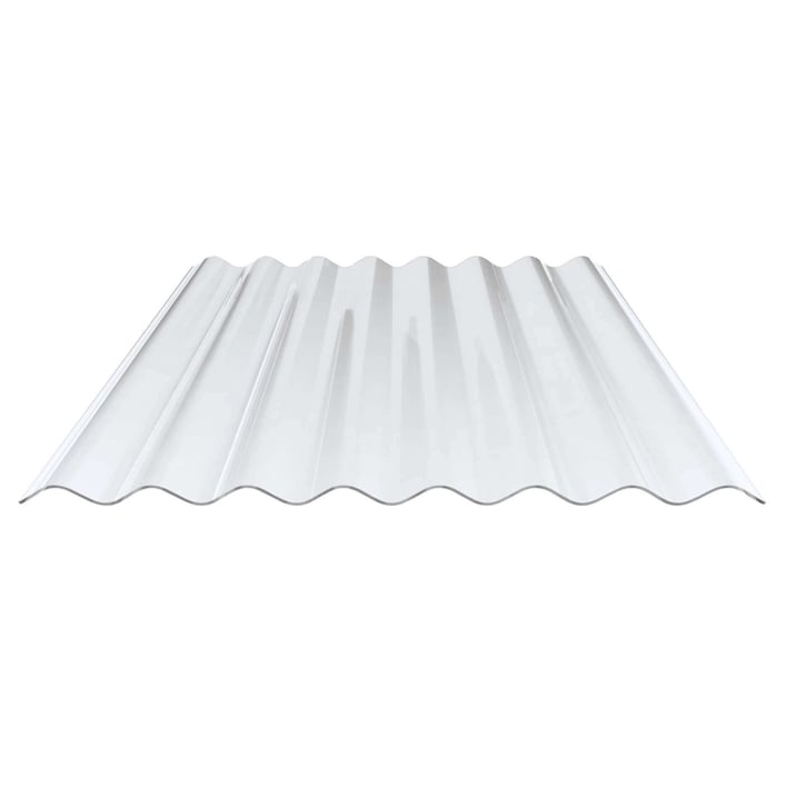 PVC golfplaat | 130/30 | Profiel 8 | 1,40 mm | Helder, licht blauw getint | 2000 mm #1