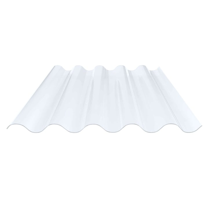 PVC golfplaat | 177/51 | Profiel 5 | 1,20 mm | Helder, licht blauw getint | 1250 mm #1