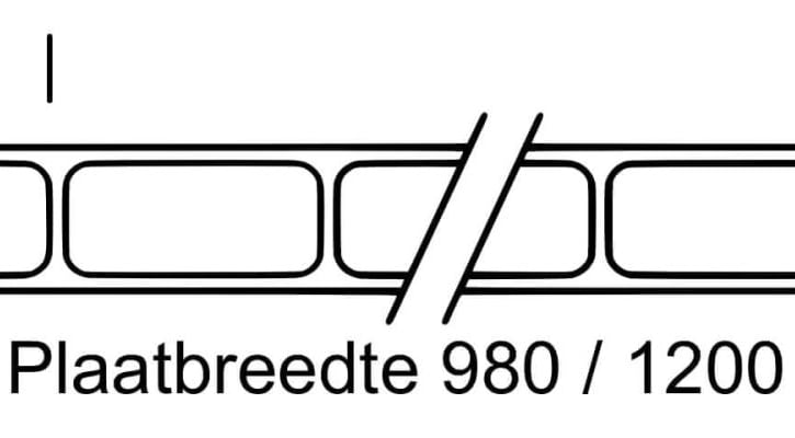 Acrylaat kanaalplaat | 16 mm Breedte 1200 mm | Opaal wit | 2000 mm Acrylaat kanaalplaat | 16 mm | Breedte 1200 mm | Opaal wit | 2000 mm #5