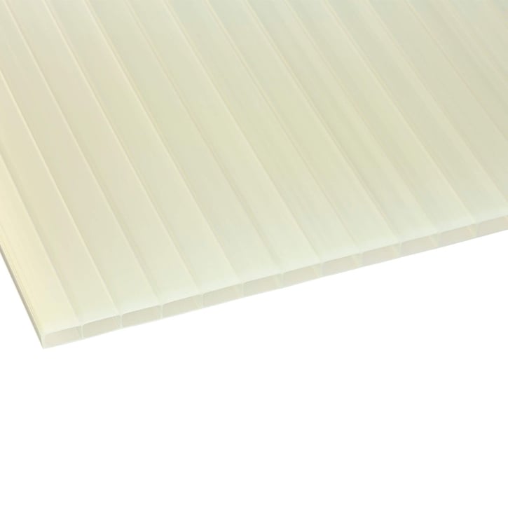 Acrylaat kanaalplaat | 16 mm | Breedte 980 mm | Opaal wit / Goud | Warmtewerend | 2000 mm #1
