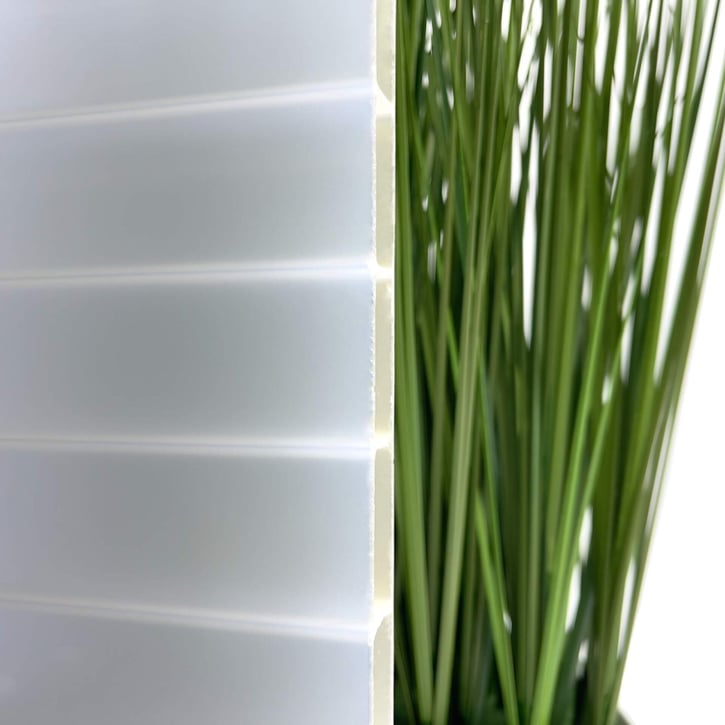 Acrylaat kanaalplaat | 16 mm | Breedte 980 mm | Opaal wit / Goud | Warmtewerend | 2000 mm #3