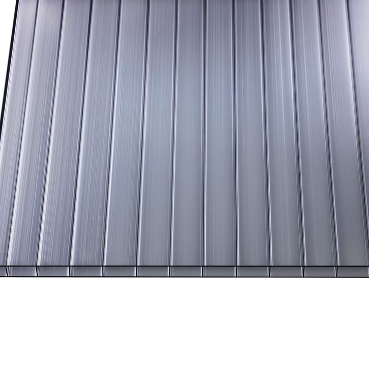 Polycarbonaat kanaalplaat | 16 mm | Breedte 980 mm | Grafiet | Dubbelzijdige UV-bescherming | Extra brede kanalen #3