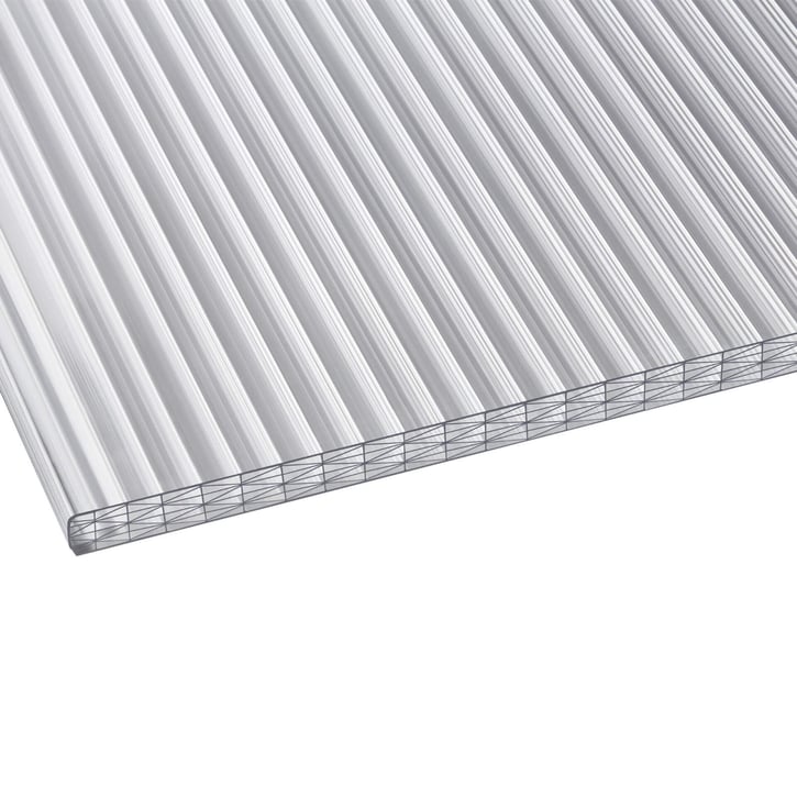 Polycarbonaat kanaalplaat | 25 mm | Breedte 980 mm | Opaal wit | Extra sterk en warmtewerend | 2000 mm #1