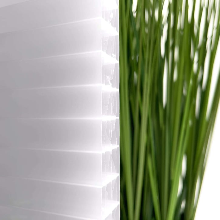 Polycarbonaat kanaalplaat | 25 mm | Breedte 980 mm | Opaal wit | Extra sterk en warmtewerend | 2000 mm #3