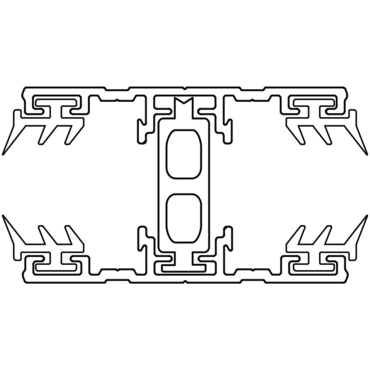 A3 Thermoprofiel | Mittelprofiel | 16 mm | Aluminium | Blank | 2000 mm #2