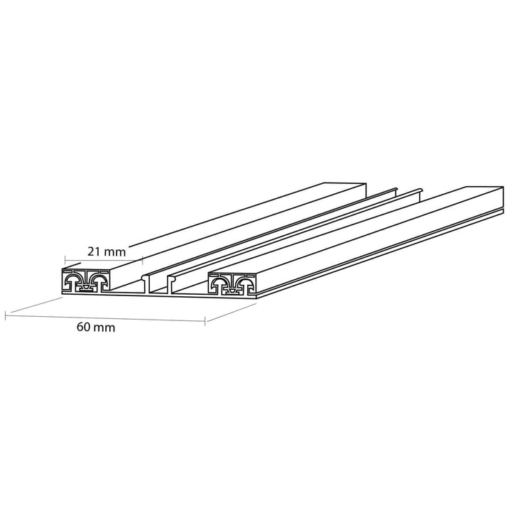 Mendig | Onderprofiel | Aluminium | Blank | 3000 mm #2