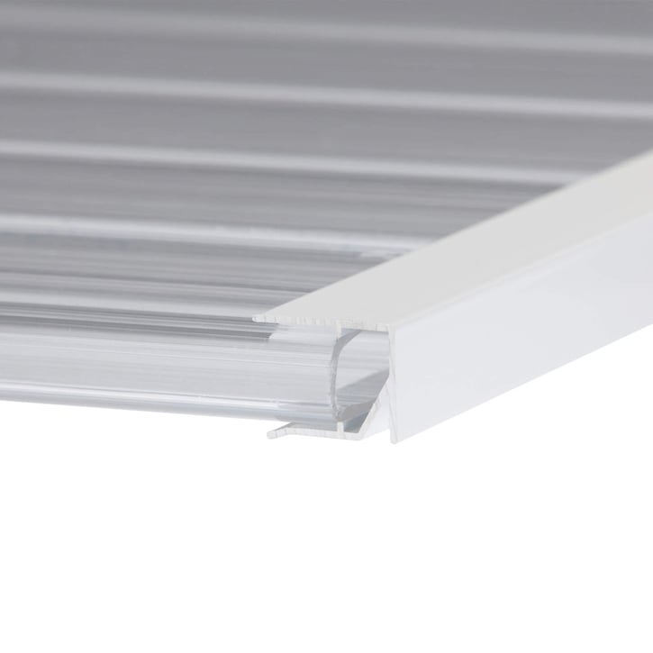 Afsluitprofiel bovenkant | 10 mm | Aluminium | Breedte 1050 mm | Wit #2