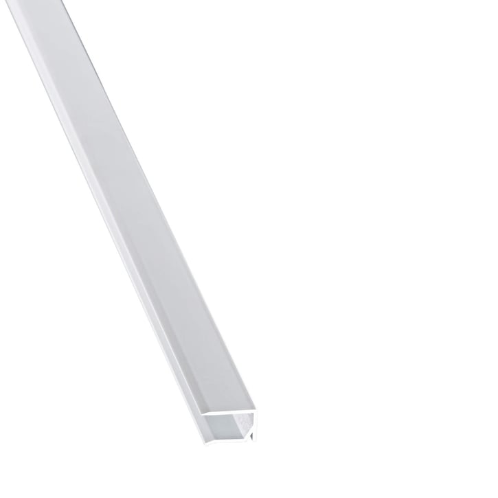 Afsluitprofiel | Voor boven- of onderkant | 10 mm | Aluminium | Breedte 1050 mm | Wit #1