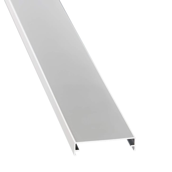 Klemdeksel | Voor A1-A3 profiel | Aluminium | Wit | Lengte 2000 mm #1