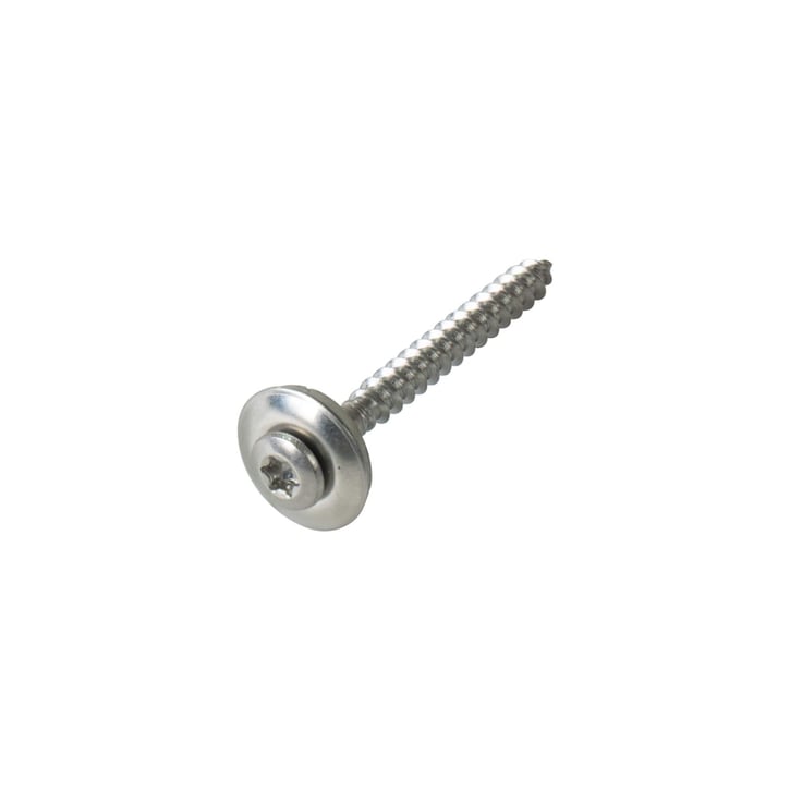 RVS schroeven | Voor afstandhouders op houten constructie | 4,5 x 45 mm E16 | 15 mm ring #1