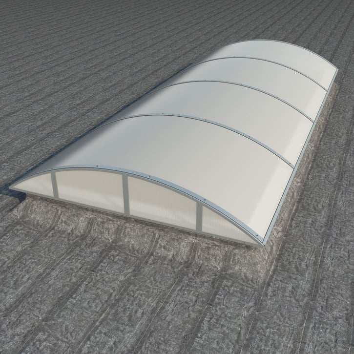 Alumon lichtstraat | Type 1/7 | Dagmaat 3,90 m | Opaal wit #1