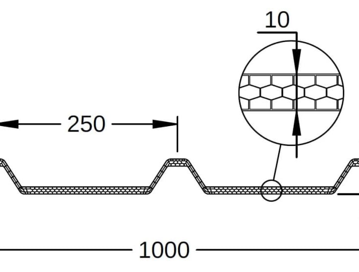 Stabilight lichtstraat | Type GT38/10 | Dagmaat 1,00 m #9