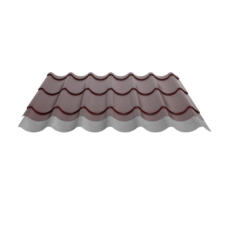 Dakpanplaat 2/1060 | Anti-Drup 1000 g/m² | Staal 0,50 mm | 25 µm Polyester | 3005 - Wijnrood #5