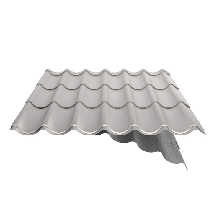 Dakpanplaat 2/1060 | Anti-Drup 1000 g/m² | Staal 0,50 mm | 25 µm Polyester | 9002 - Grijswit #6