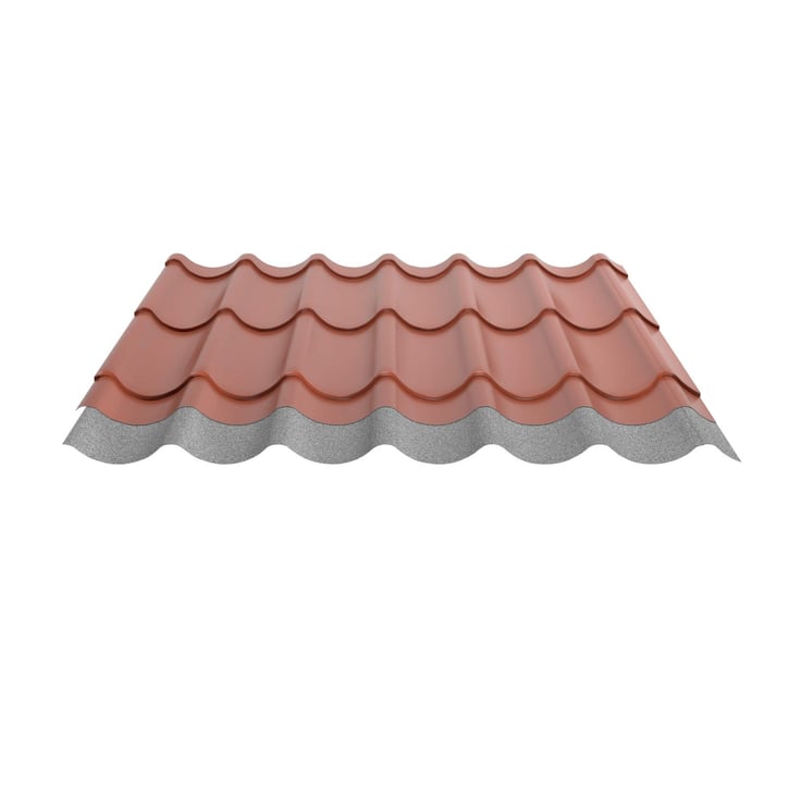 Dakpanplaat 2/1060 | Anti-Drup 1000 g/m² | Staal 0,50 mm | 80 µm Shimoco | 8004 - Koperbruin #5