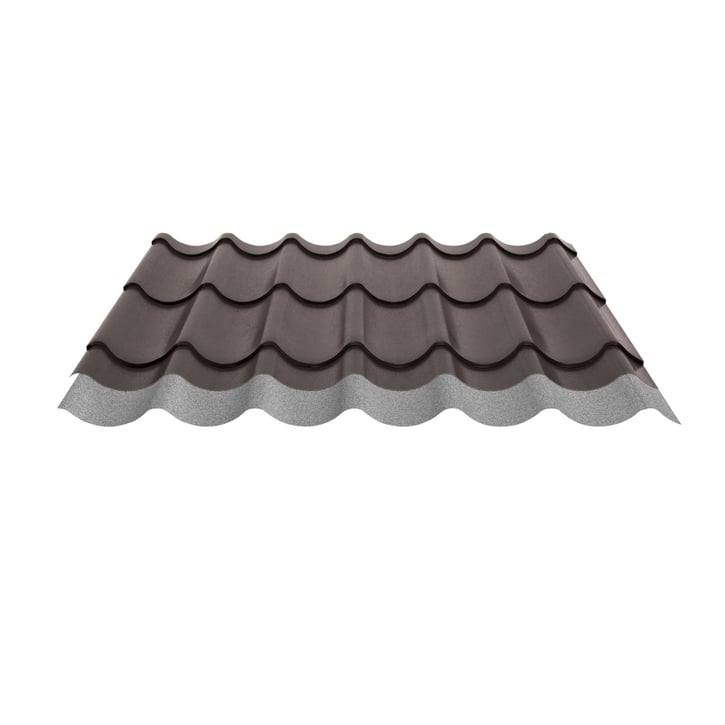 Dakpanplaat 2/1060 | Anti-Drup 700 g/m² | Staal 0,50 mm | 35 µm Mattpolyester | 32 - Donkerbruin #5