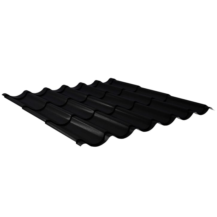 Dakpanplaat 2/1060 | Anti-Drup 700 g/m² Staal 0,50 mm | 35 µm Mattpolyester | 33 - Zwart Dakpanplaat 2/1060 | Anti-Drup 700 g/m² | Staal 0,50 mm | 35 µm Mattpolyester | 33 - Zwart #1