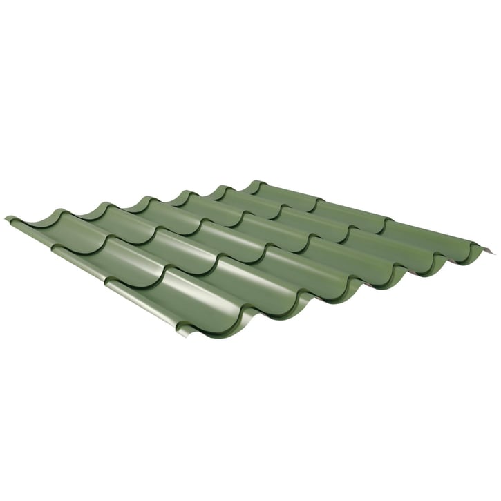 Dakpanplaat 2/1060 | Staal 0,50 mm | 25 µm Polyester | 6011 - Resedagroen #1
