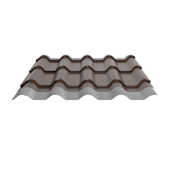 Dakpanplaat EUROPA | Anti-Drup 1000 g/m² | Staal 0,50 mm | 25 µm Polyester | 8011 - Notenbruin #4