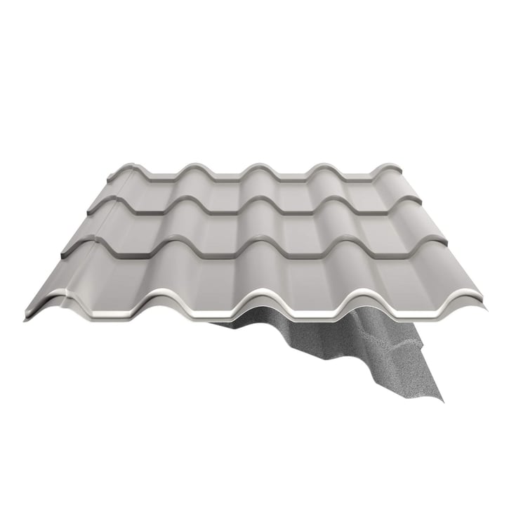 Dakpanplaat EUROPA | Anti-Drup 1000 g/m² | Staal 0,63 mm | 25 µm Polyester | 9002 - Grijswit #5