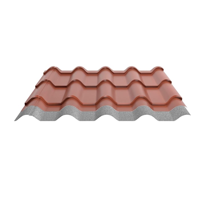 Dakpanplaat EUROPA | Anti-Drup 1000 g/m² | Staal 0,50 mm | 35 µm Mattpolyester | 75 - Terracotta #4
