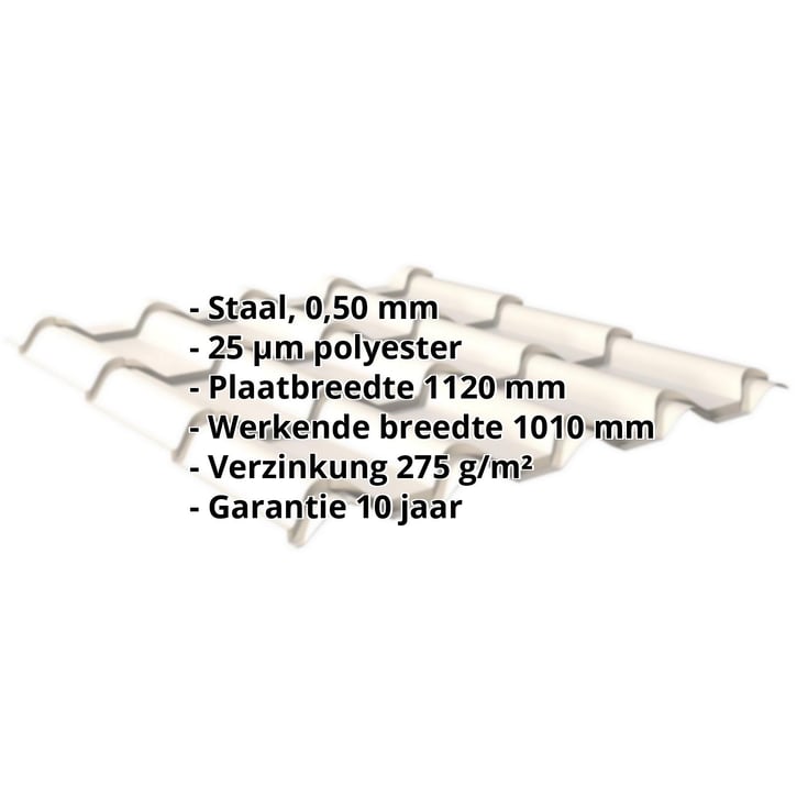 Dakpanplaat EUROPA Staal 0,50 mm | 25 µm Polyester | 9010 - Zuiverwit Dakpanplaat EUROPA | Staal 0,50 mm | 25 µm Polyester | 9010 - Zuiverwit #2