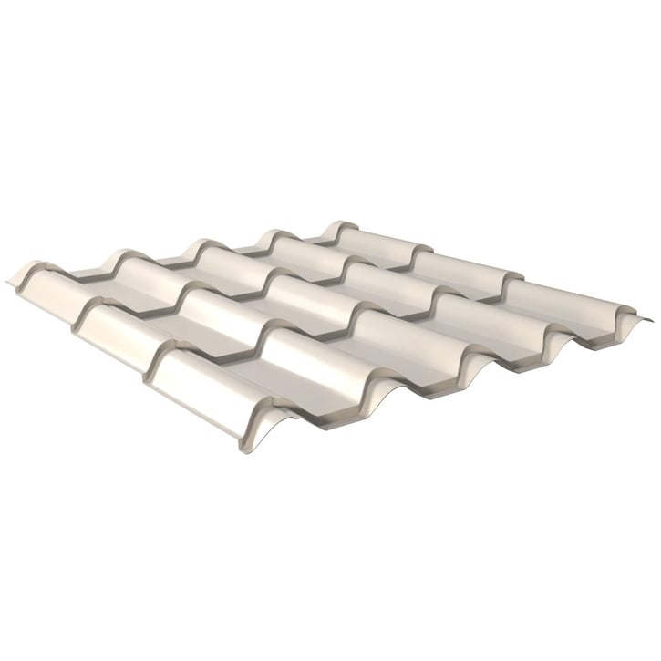 Dakpanplaat EUROPA | Staal 0,63 mm | 25 µm Polyester | 9010 - Zuiverwit #1