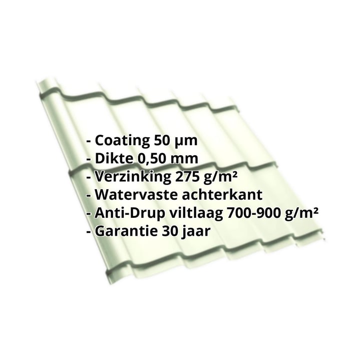 Dakpanplaat Szafir 350/15 | Anti-Drup 700 g/m² | Staal 0,50 mm | 50 µm PURLAK® | 9002 - Grijswit #2