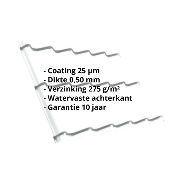 Dakpanplaat Szafir 350/15 | Staal 0,50 mm | 25 µm Polyester | 9010 - Zuiverwit #2