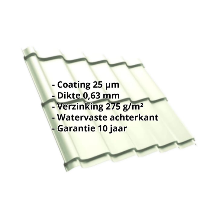 Dakpanplaat Szafir 350/15 | Staal 0,63 mm | 25 µm Polyester | 9002 - Grijswit #2