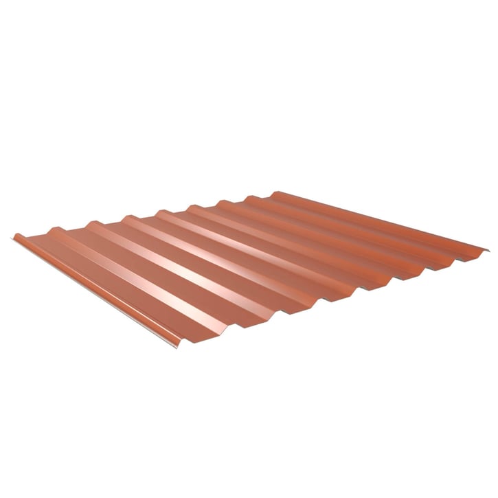 Damwandplaat 20/1100 | Dak | Anti-Drup 1000 g/m² Staal 0,50 mm | 25 µm Polyester | 8004 - Koperbruin Damwandplaat 20/1100 | Dak | Anti-Drup 1000 g/m² | Staal 0,50 mm | 25 µm Polyester | 8004 - Koperbruin #1